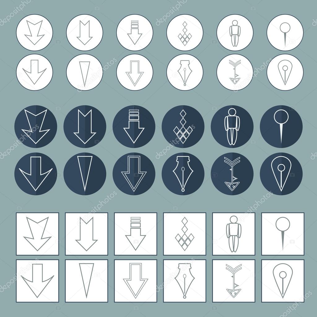 Vector icons pointers