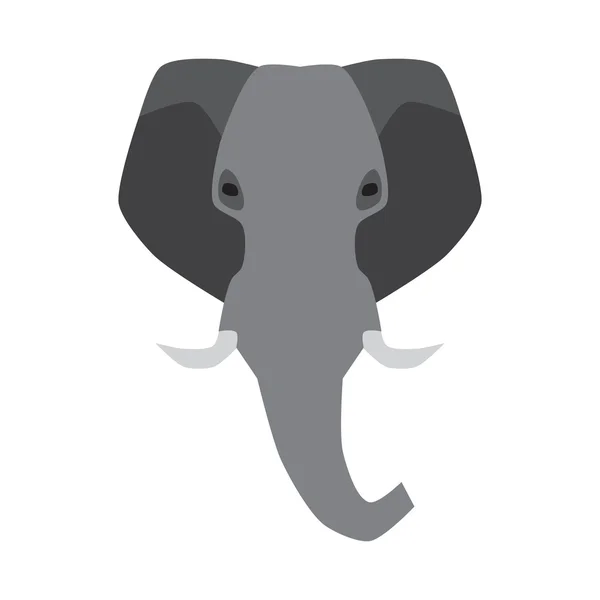 Elefante vetor de cabeça — Vetor de Stock