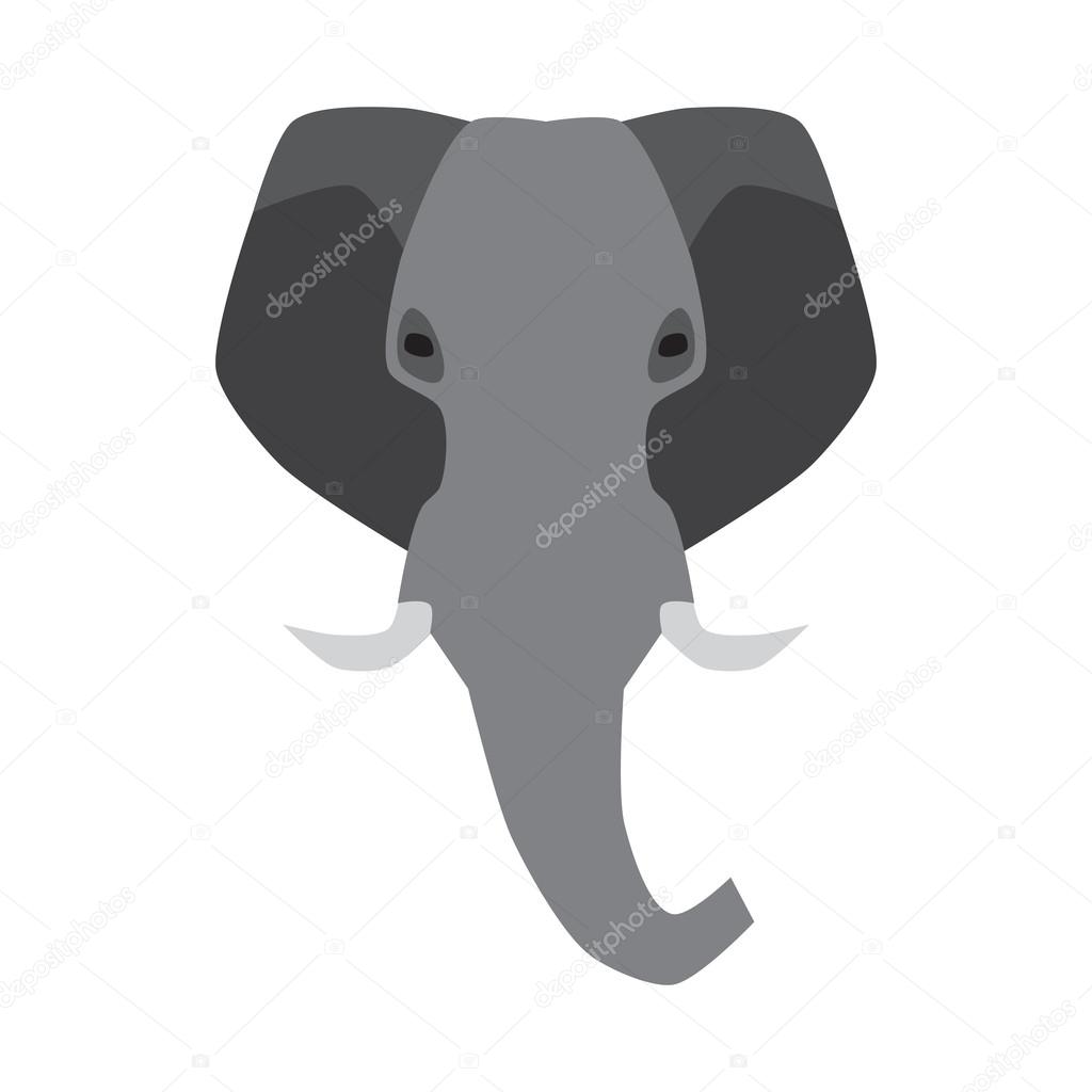 Elephant head vector