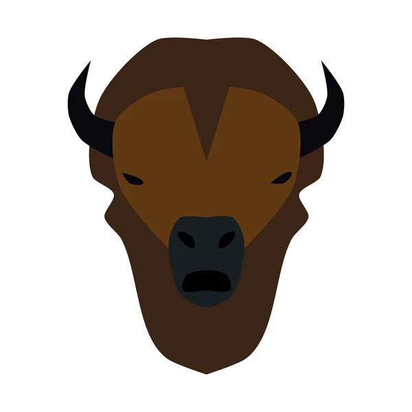 Cabeza de búfalo — Vector de stock