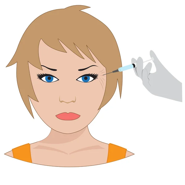Хирургия морщин глаз — стоковый вектор