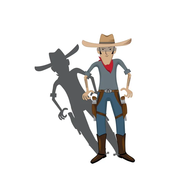 Dessin animé cowboy stylisé — Image vectorielle
