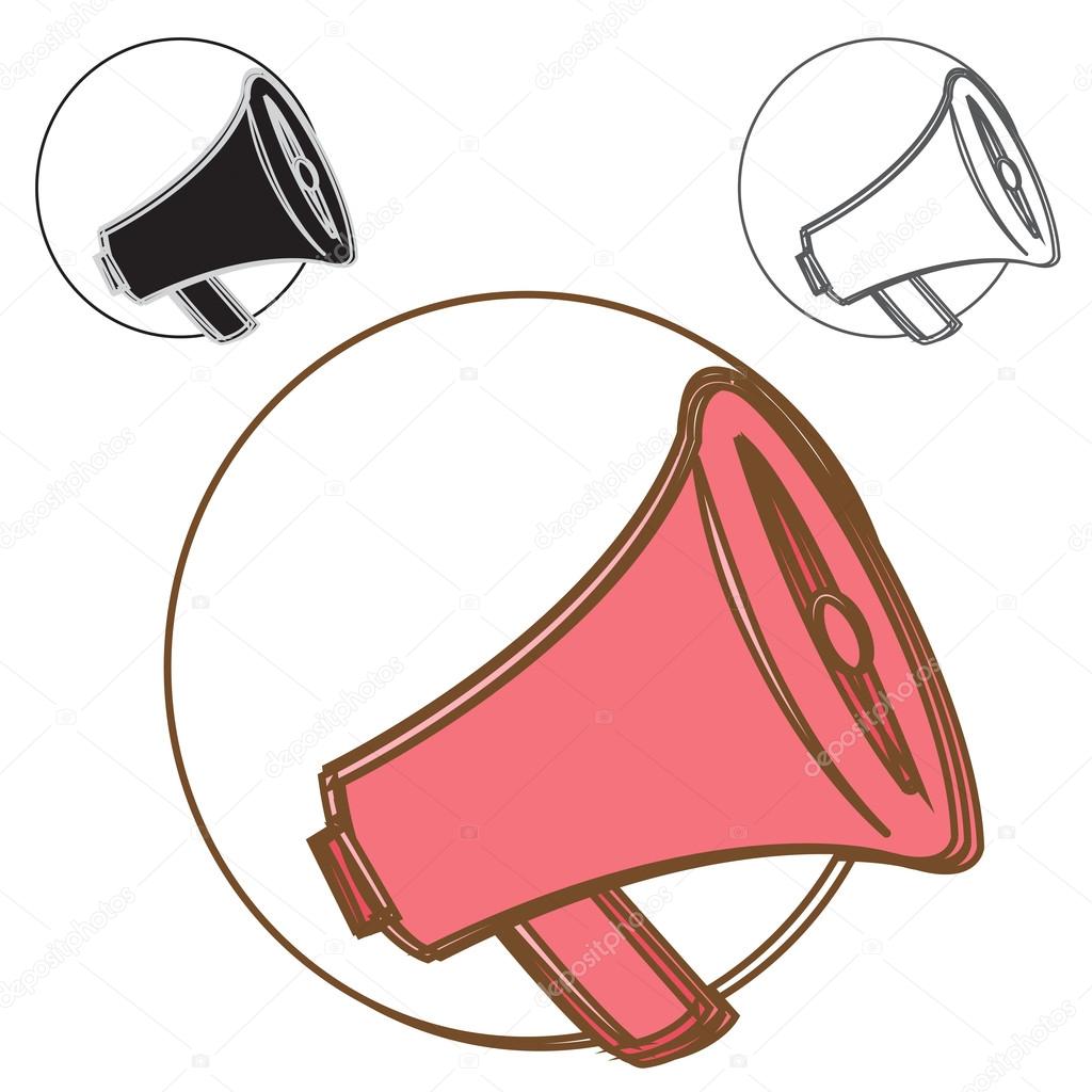 loudspeaker logo concept