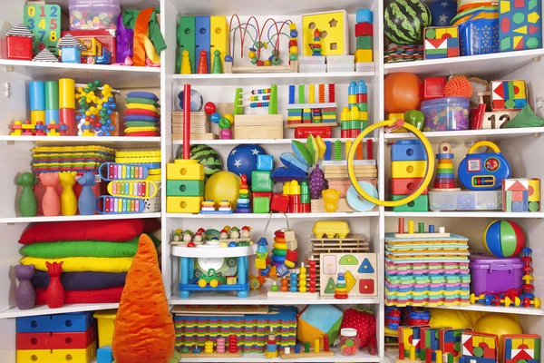 Shelf with toys — Stock Photo, Image