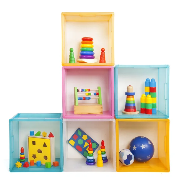 Boxes with toys — Stock Photo, Image