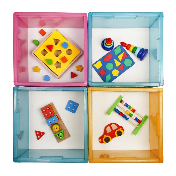 Boxes with toys — Stock Photo, Image