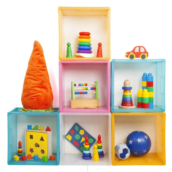 Boxes with toys — Stock Photo, Image