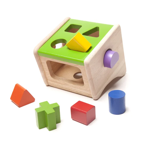 Wooden sorter child toy — Stock Photo, Image