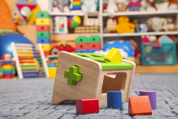 Wooden color toys — Stock Photo, Image