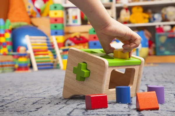 Wooden color toys — Stock Photo, Image