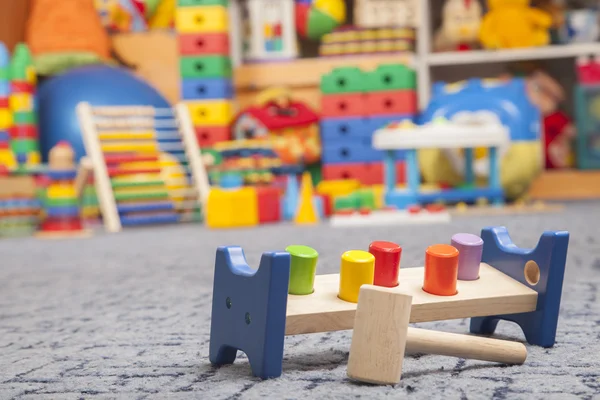 Trä färg leksaker — Stockfoto