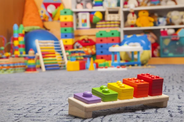 Wooden color toys — Stock Photo, Image