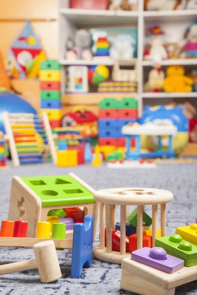 Wooden color toys — Stock Photo, Image