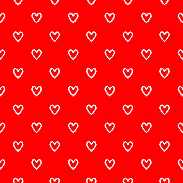 Pixel Hearts Background Happy Valentines Day — Stock Photo, Image