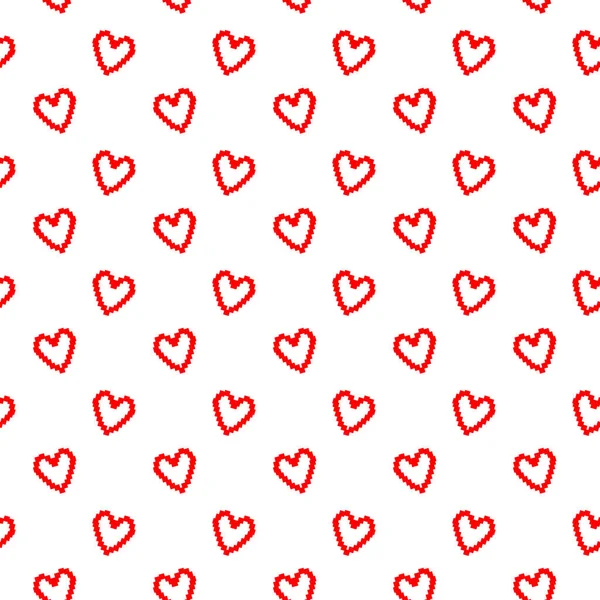Pixel Cuori Sfondo Buon San Valentino — Foto Stock