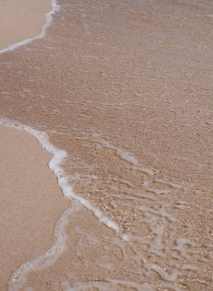 Spiaggia Mattutina Sabbia Chiara Mare — Foto Stock