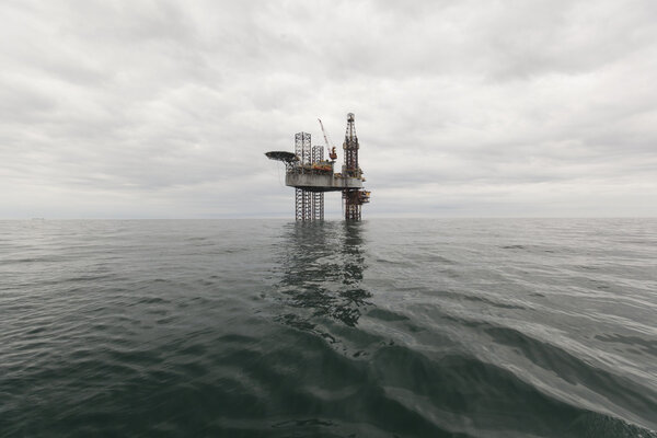 Drilling rig at sunny day