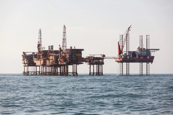 Piattaforma petrolifera sul Mare del Nord Fotografia Stock