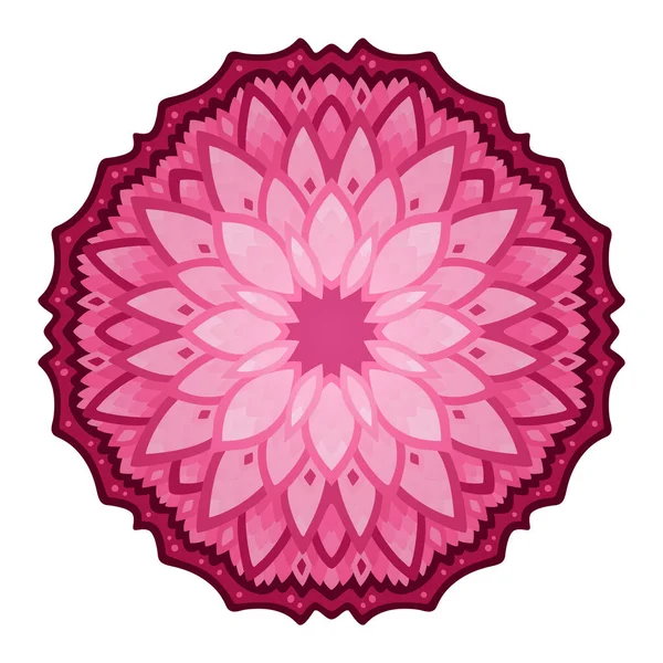 白地にピンクの花柄が孤立した美しいイラスト — ストックベクタ