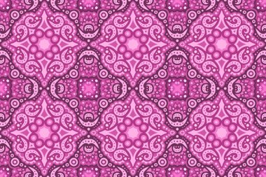 Güzel renkli pembe arkaplan, klasik doğu pürüzsüz kiremit deseni.