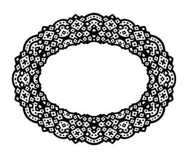 Beyaz arka planda soyut siyah Avrupa sınırında izole edilmiş güzel tek renkli çizimler ve kopyalama alanı