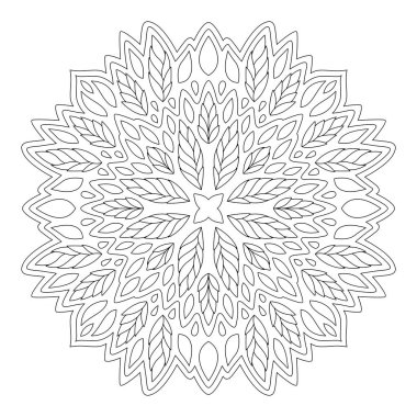 Renklendirme kitabı sayfası için güzel monokrom doğrusal illüstrasyonuName