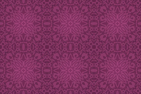 Soyut mor renkli çiçekli, dikişsiz desenli güzel bir klasik arka plan.