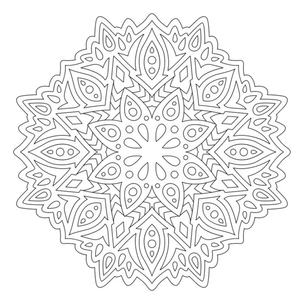 Frumoasă Ilustrație Vectorială Monocrom Pentru Pagina Carte Colorat Model Liniar — Vector de stoc