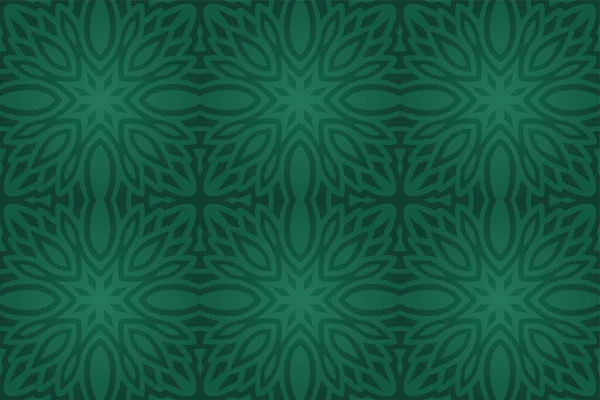 Hermoso Fondo Vectorial Con Abstracto Patrón Inconsútil Verde Colorido — Archivo Imágenes Vectoriales