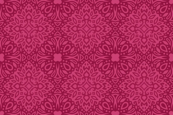 Hermosa Ilustración Vectorial Con Abstracto Azulejo Vintage Rosa Patrón Sin — Vector de stock