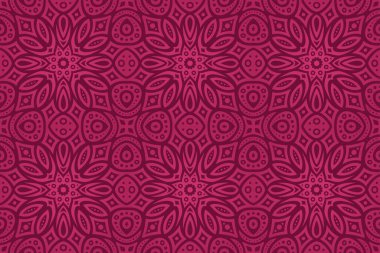 Soyut pembe dikişsiz desenli güzel bir vektör çizimi