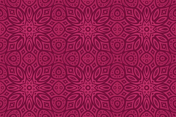 Hermosa Ilustración Vectorial Con Azulejo Rosa Abstracto Patrón Sin Costuras — Vector de stock