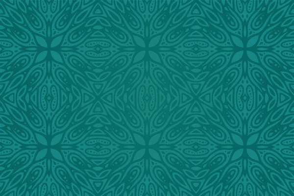 Beau Fond Bleu Vert Avec Motif Abstrait Sans Couture Coloré — Image vectorielle
