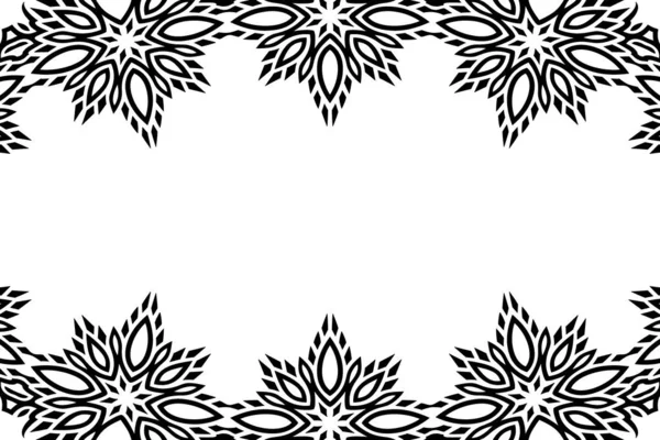 Hermoso Fondo Vectorial Monocromo Con Borde Negro Abstracto Espacio Copia — Vector de stock