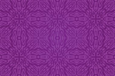 Renkli mor kabilesel kusursuz desenli güzel bir vektör arkaplanı