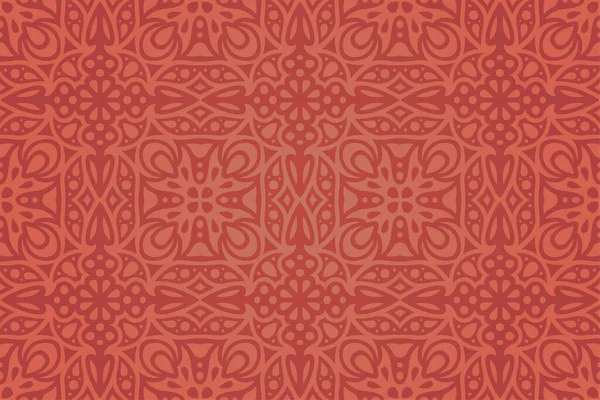 Hermoso Fondo Vectorial Con Abstracto Colorido Rojo Patrón Sin Costuras — Archivo Imágenes Vectoriales