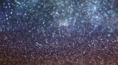 Soyut parıltılı ışıkların arkaplanı. Siyah. Odaklan. Bokeh 