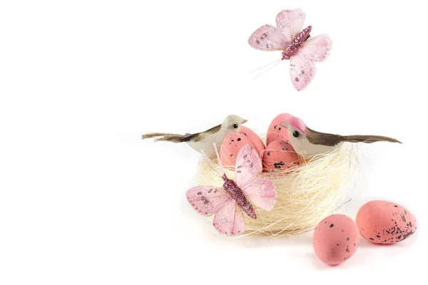 Пасхальные Яйца Счастливой Пасхальной Открытки Многоцветные Пасхальные Яйца Пасха Пасхальные — стоковое фото