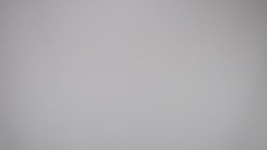 Mutlu adam kameraya bir buket çiçek uzatır ve gülümser. Sarı lale buketi. 4K