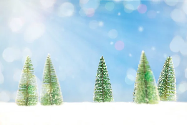 Weihnachten Hintergrund Mit Weihnachtsbäumen Weihnachtskarte Weihnachtlicher Hintergrund Festliche Weihnachtskarte Kopierraum — Stockfoto