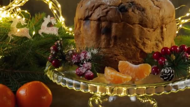 Natale Biscotti Fatti Casa Pan Zenzero Sfondo Legno Torte Fatte — Video Stock