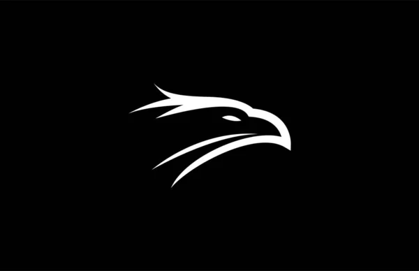 Head Falcon Minimalistisches Logo Design — Stockvektor
