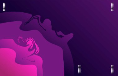 Soyut Yuvarlak Sıvı Boya Şeklini Ayırma Mavi Gradyan Arkaplanı