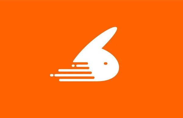 Brev Bunny Snabb Logotyp — Stock vektor