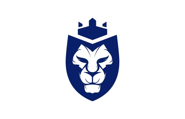 Stilvolles Schild Blue Lion Logo Design Vector Illustration — Stockvektor