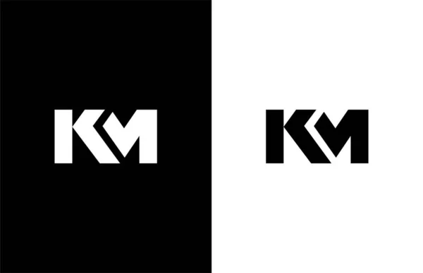 Simple Bold初始Km向量标识 — 图库矢量图片