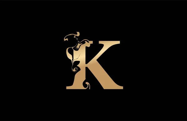 Początkowa Typografia Linked Artistic Marble Paint Gold Shape Logo — Wektor stockowy