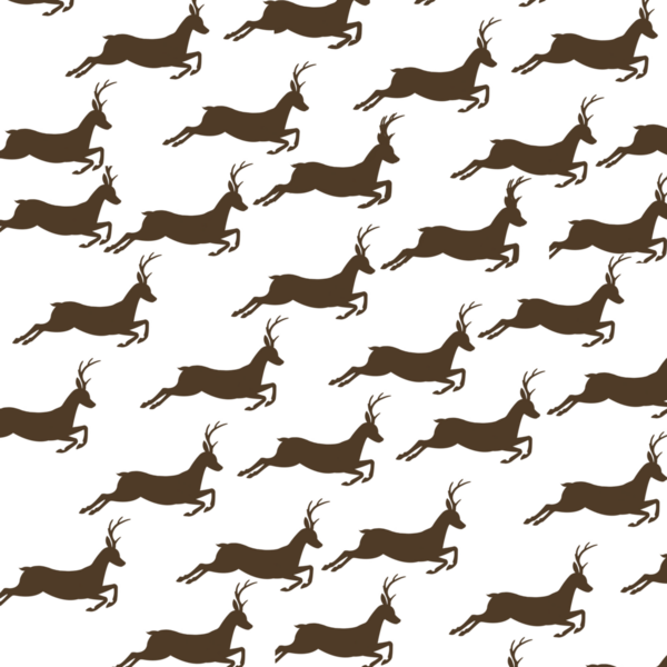 Zarif Kahverengi Geyik Siluetleri Kusursuz Desen