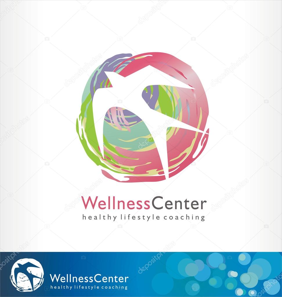 Wellness center logo design concept.