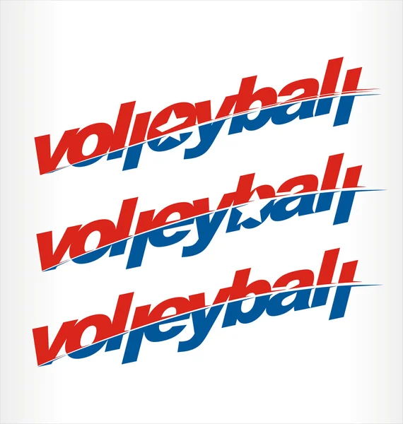 Вектор логотипа волейбола, текст волейбольного слова . — стоковый вектор